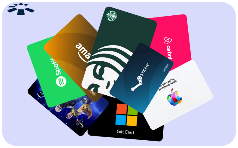 Crypto-funded virtual debit card for buying gift cards online